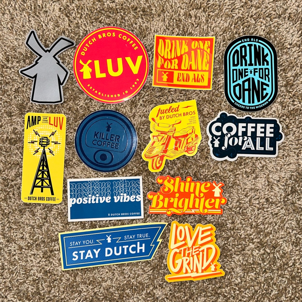 DUTCH BROS STICKERS (ANY 3 FOR 10$)